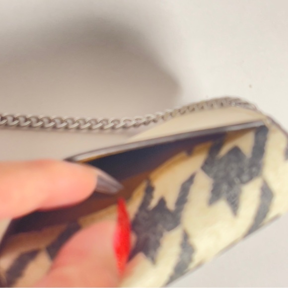 Coach Mini Wallet On A Chain with Houndstooth Print - Picture 6 of 7